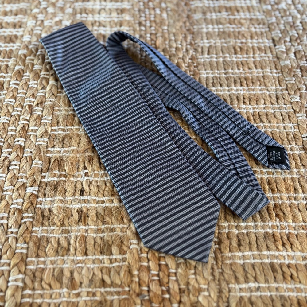 Classic Striped Blue/Gray Tie - Men's Silk Tie - Menswear - Men's Neck Tie